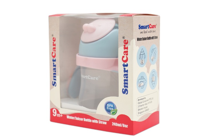 SmartCare  Water bottle with Straw, (240ML)