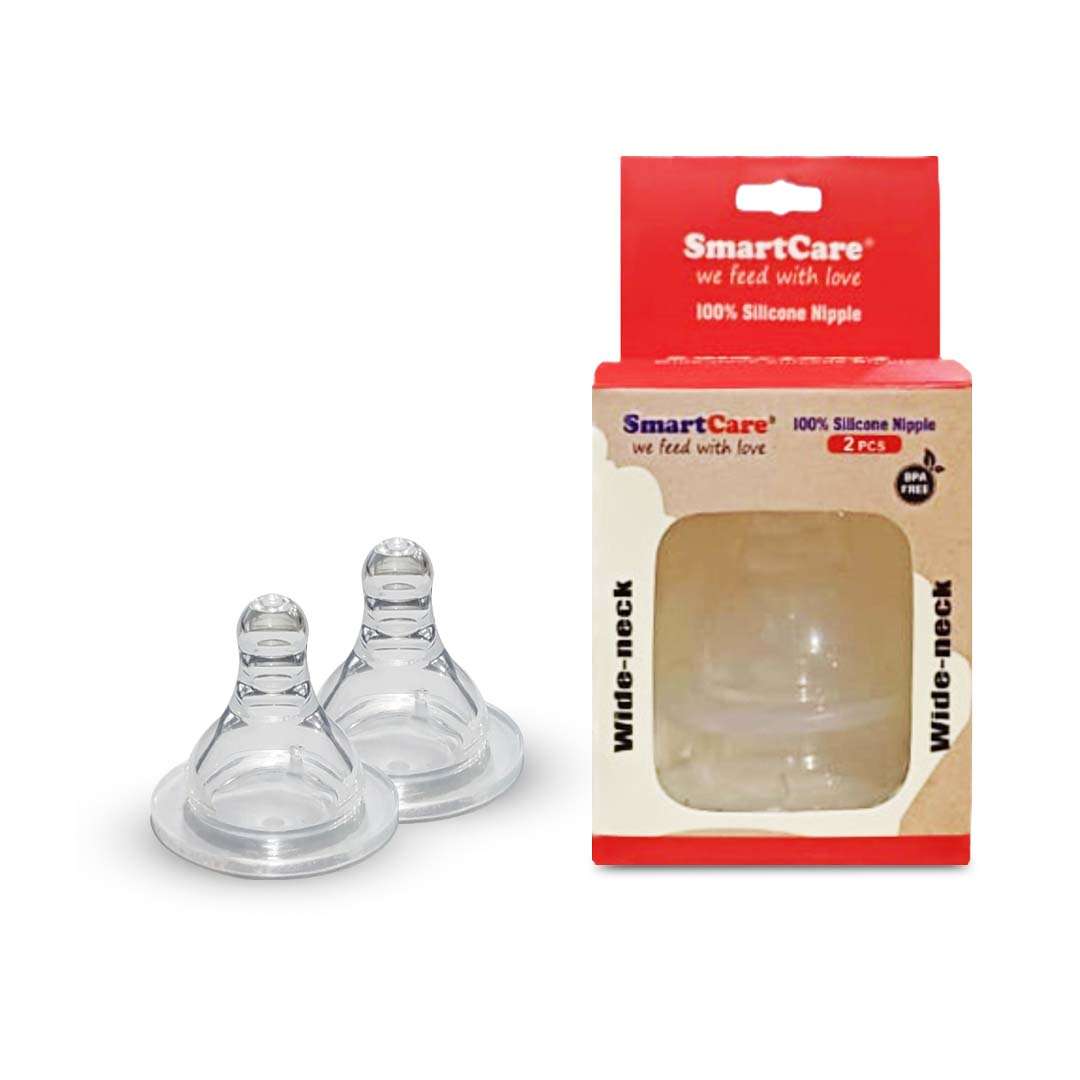 SmartCare Wide Neck Silicon Nipple (2 Pcs in a Pack)