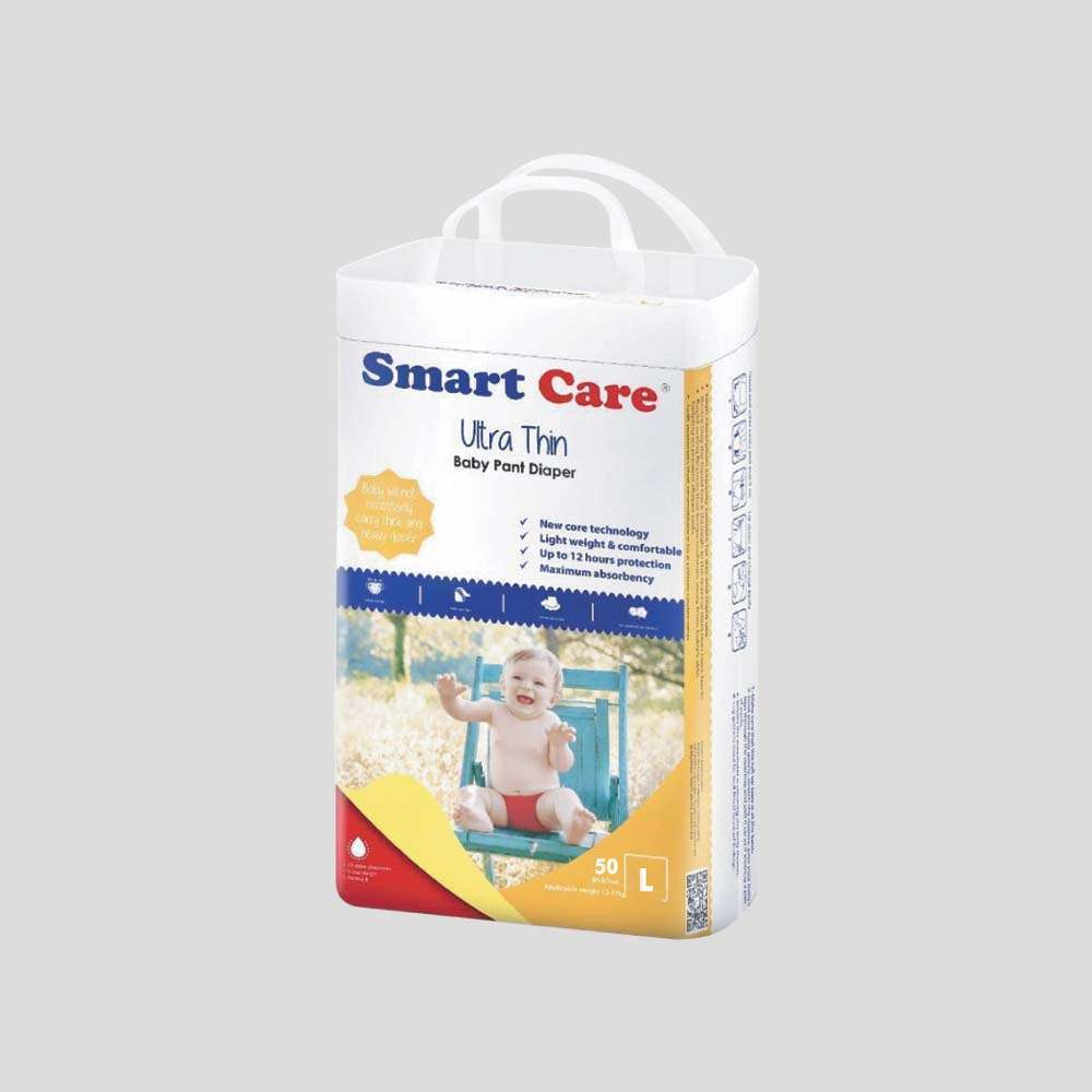 Smart Care Baby Diaper Ultra-Thin (Pant System) - Large 50 PCs