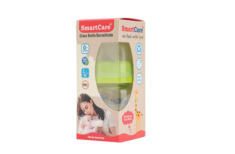 Smart Care Borosilicate Glass Bottle (60 ml)