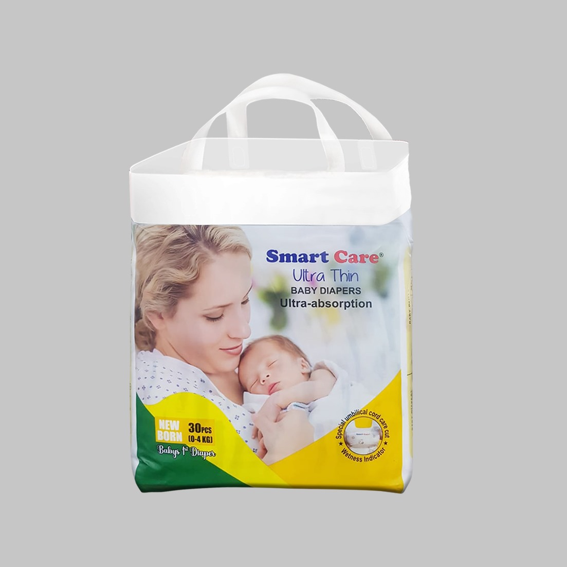 Smart Care Baby Belt Diaper, New Born- Ultra Thin (0-4 Kg), 30 pcs