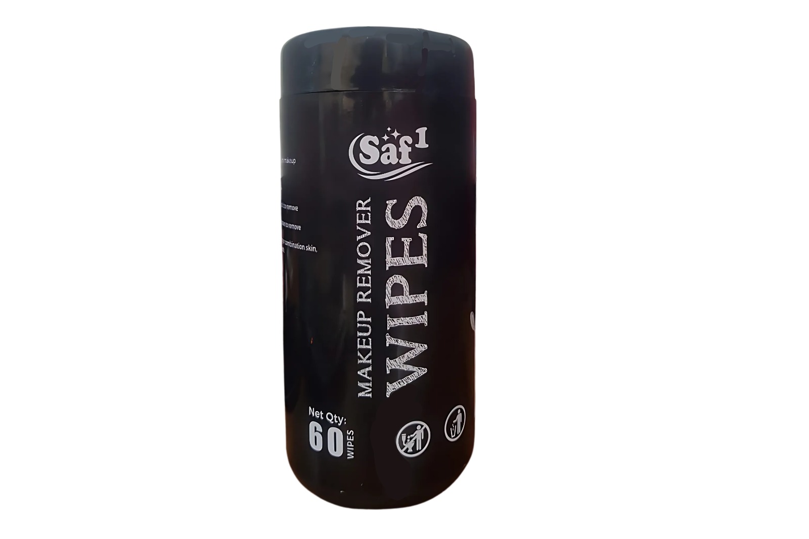 Saf1 Makeup Remover Wet Wipes in Tube, 60 Pcs