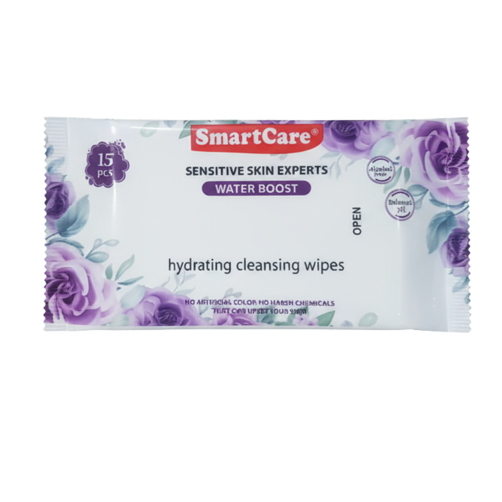SmartCare Pocket Wet Wipes, 15 Pcs
