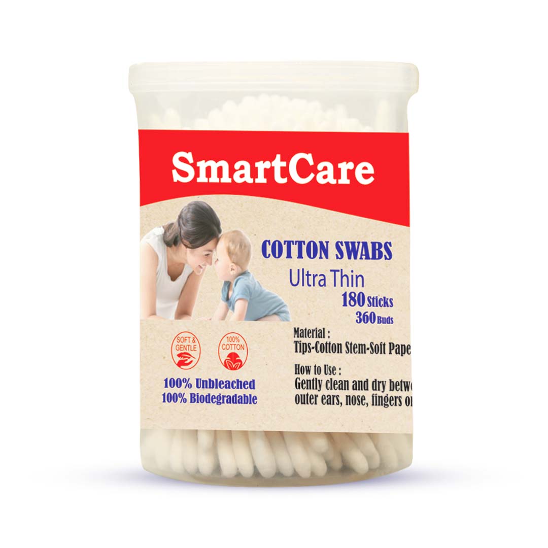 Smart Care Baby Thin Cotton Bud - 180 Pcs